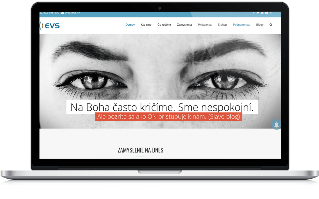 Responzívne moderné weby a grafické práce pre Občianske združenie EVS
